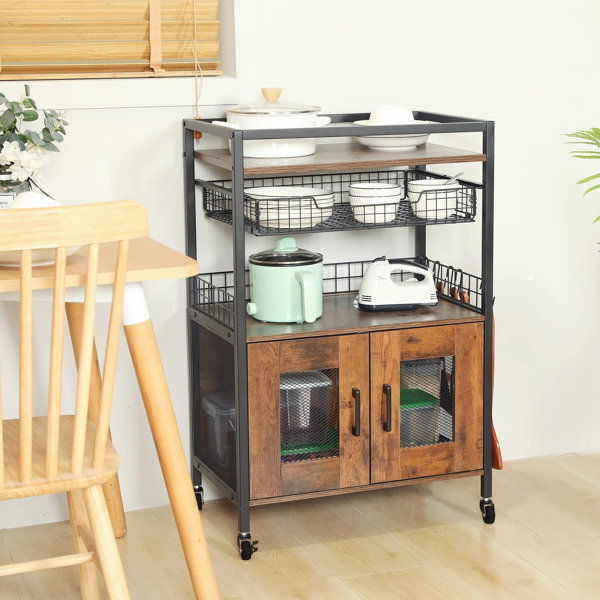 17 Stories Wood Kitchen Cart Wayfair   Wood Kitchen Cart 